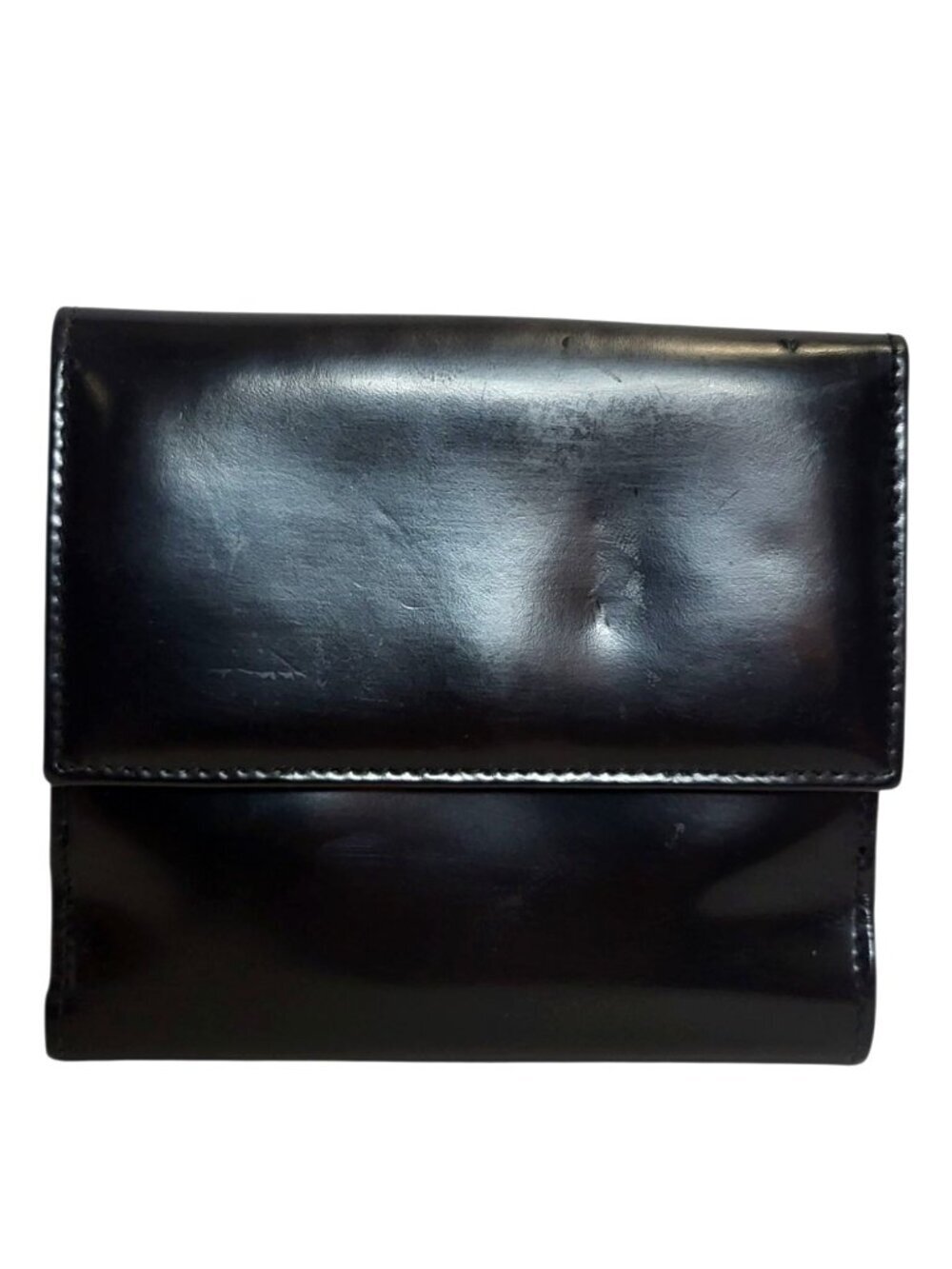 Vintage Gucci Tom Ford Era Leather Wallet Black Smooth G Clasp Bifold Italy - Picture 7 of 15